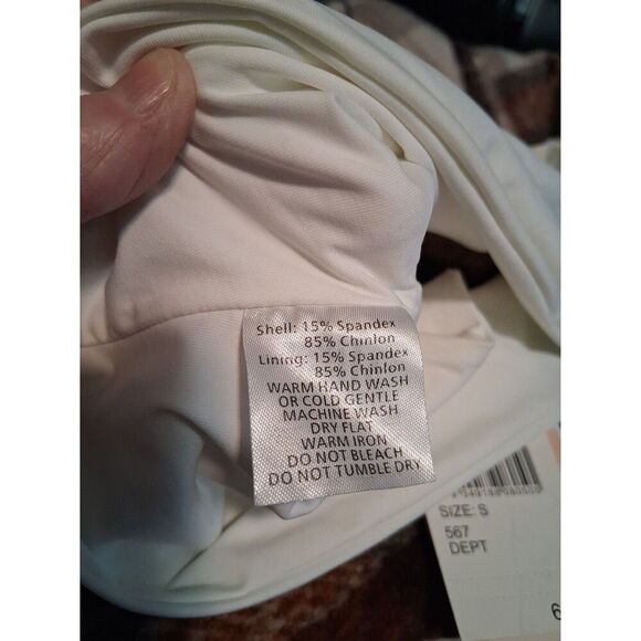 Tiger Mist Kailey Crop Top White Small Silver Accents NWT Nordstrom - Picture 8 of 9